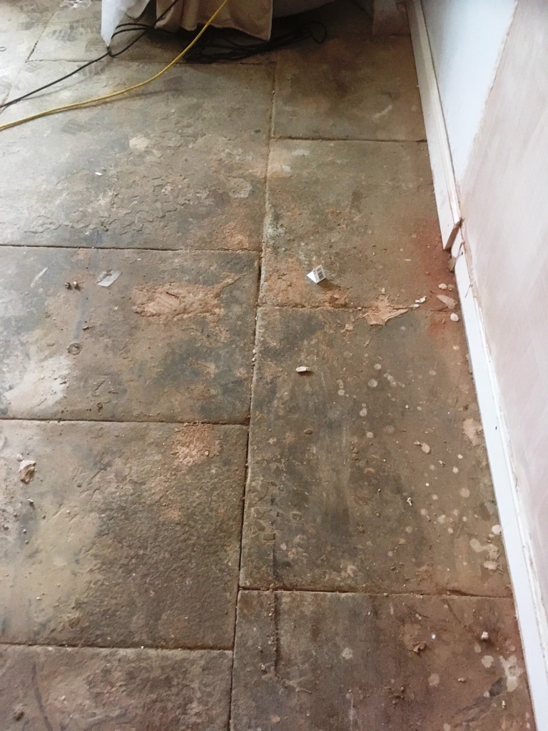 Tired Old Flagstone Tiled Floor Renovated In Lancashire Tiling Tips